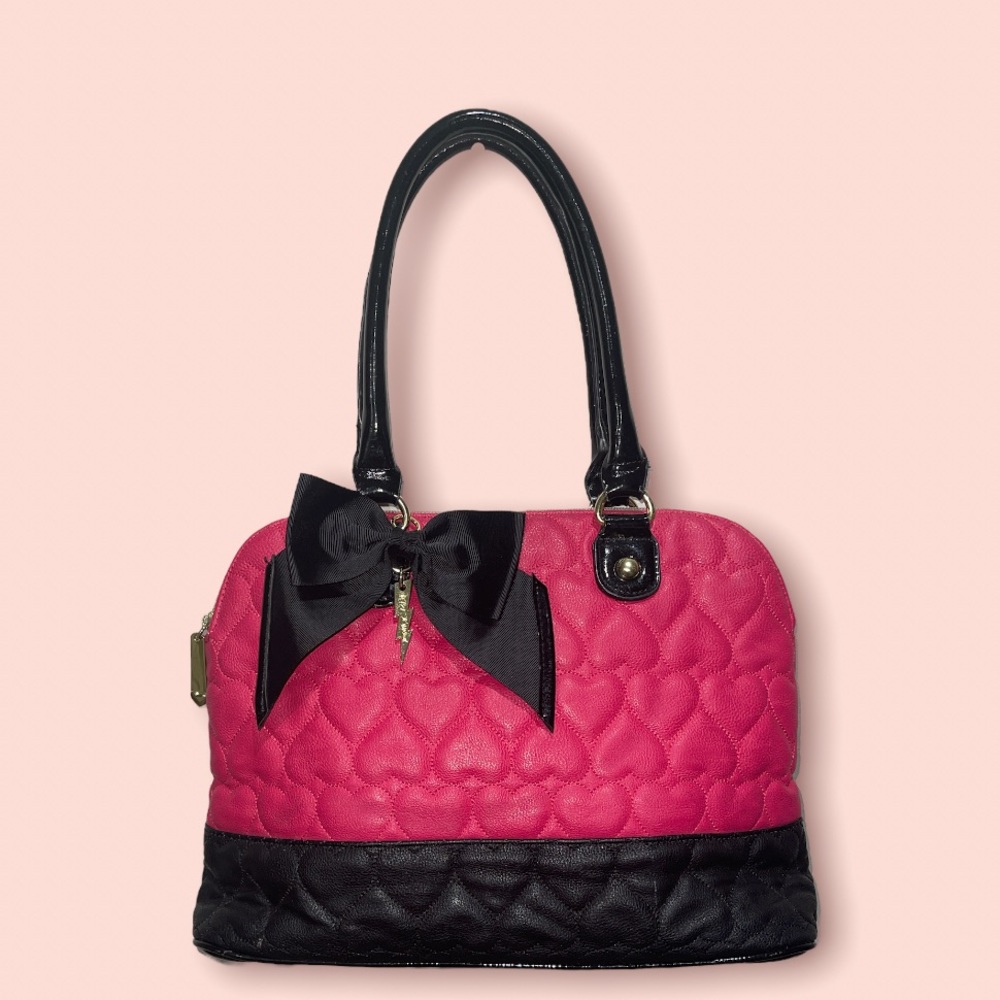 Heart quilted Betsey Johnson purse